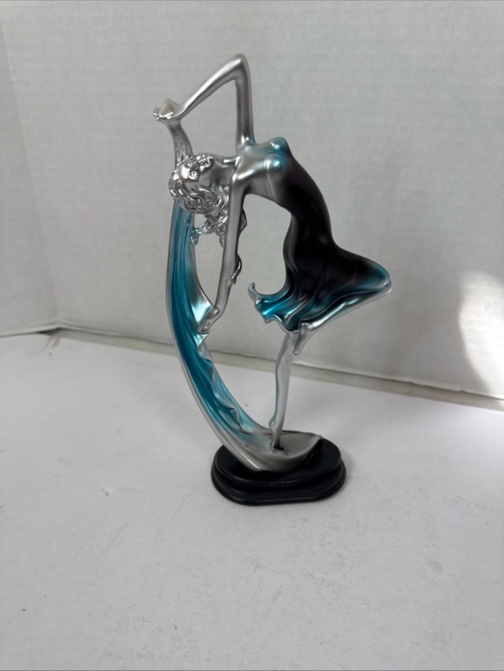 Sculpture Abstract Dancing Girl Resin Statue Home & Office Artwork Ornament US